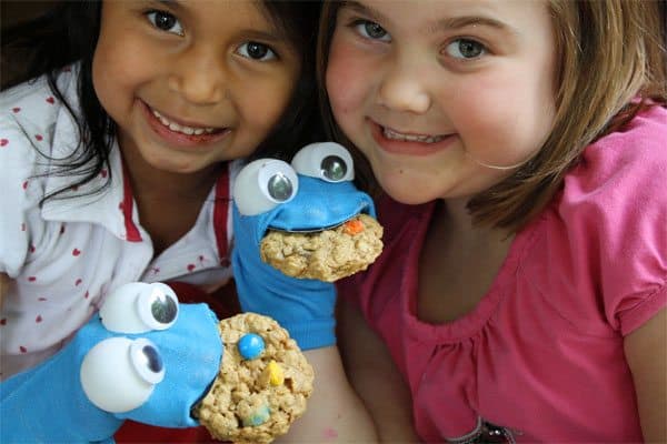 Cookie Monster Sock Puppets & Celebration