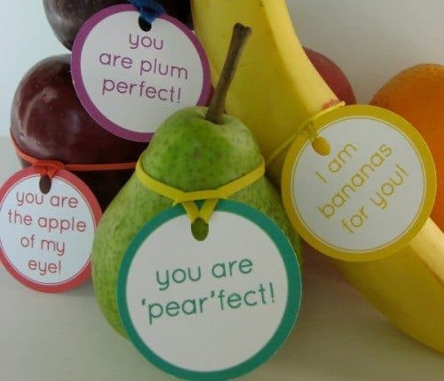 Lunchbox Notes (also awesome Free Printable Fruit Valentines!) by Alpha Mom