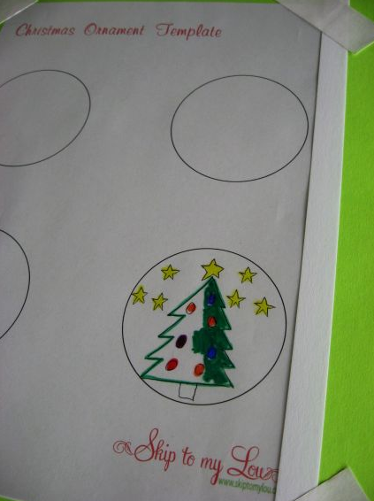 paper template for children's art ornament 