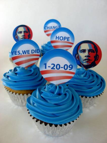 Inauguration cupcake toppers 