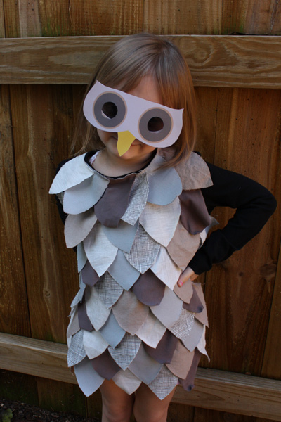 Kid's Owl Costume DIY by Ellen Luckett Baker at Alphamom.com