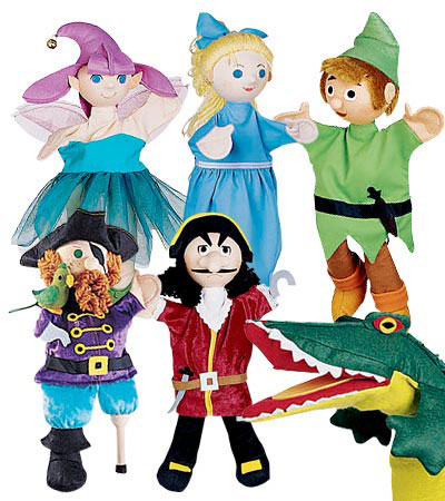 Peter Pan hand puppets 