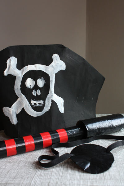 Pirate Crafts & Costume for Talk Like a Pirate Day and Halloween 