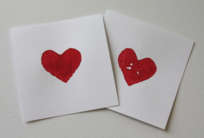 heart potato stamp valentine