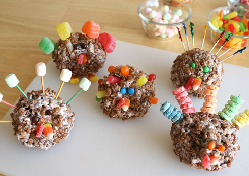 Rice Krispy turkey treats for Thanksgiving