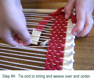 Weaving t-shirt strips