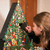 advent calendar by byers choice looks like a christmas tree