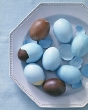 blue and chocolate easter eggs