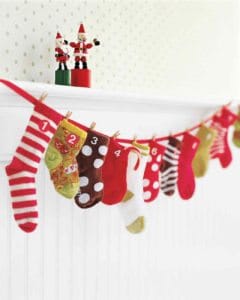 DIY baby sock Advent calendar