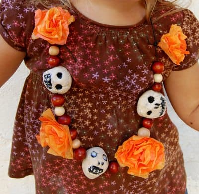 Day of the Dead necklace by Brenda Ponnay for Alphamom.com 