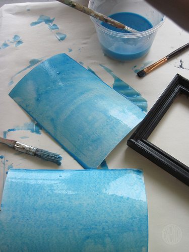 blue wash painting