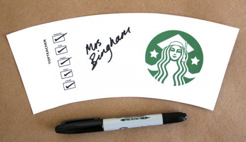 Starbucks Teacher Appreciation DIY Gift | Alpha Mom