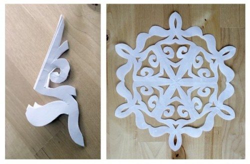 six sided paper snowflake 