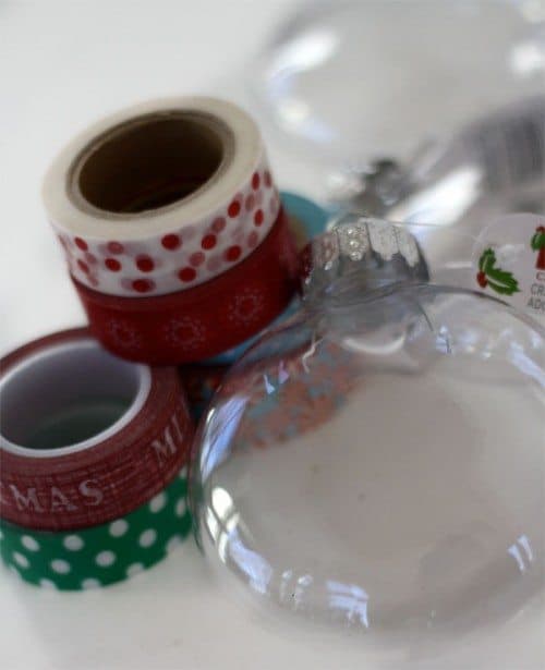washi tape ornaments supplies