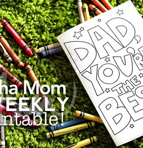 Father's Day Card Printable Coloring Sheet