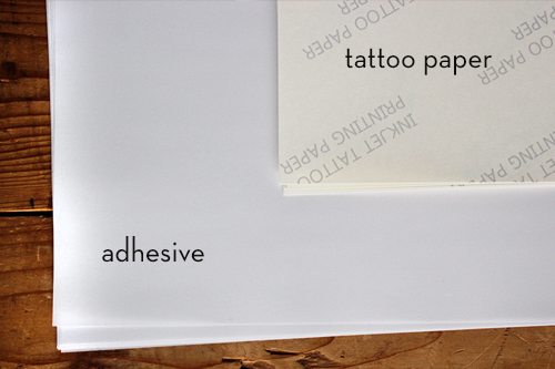tattoo paper and adhesive 