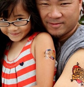 I Love Dad Temporary Tattoos for Father's Day!