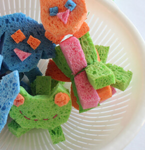 Sponge Ball Animals DIY as a Water Fun Craft