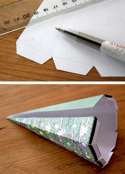 How to fold 3D Christmas Tree Card Printable