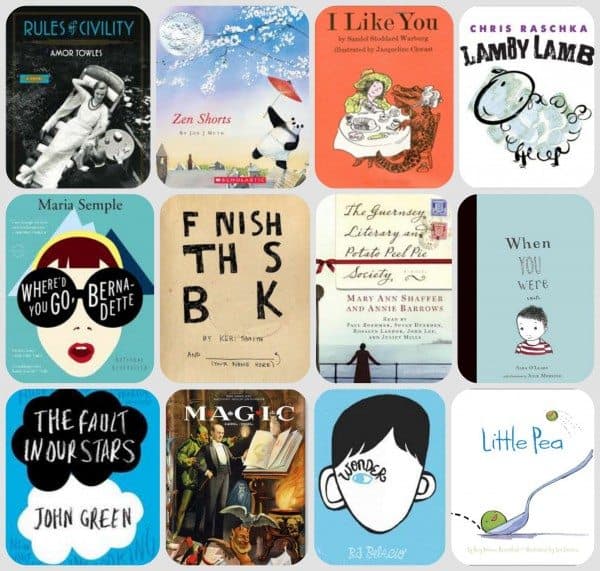 collection of 12 book covers of Favorites to gift for the holiday (adults, kids, cookbooks)