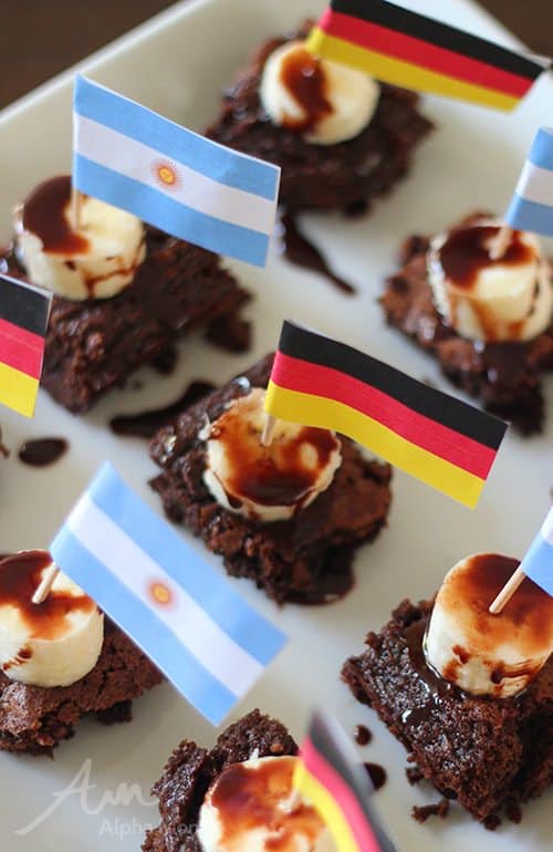 FIFA World Cup 2014 Printable Flags for Party Food