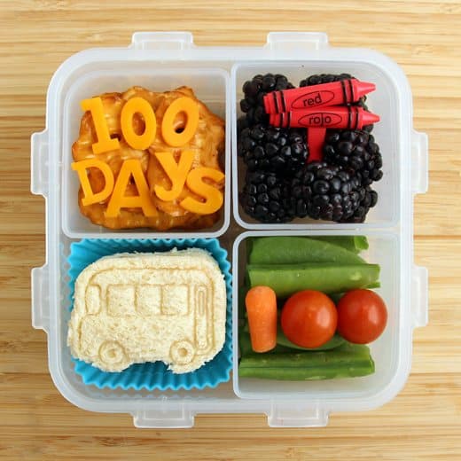100 Days of School Bento Box Lunch by Wendy Copley for Alphamom.com