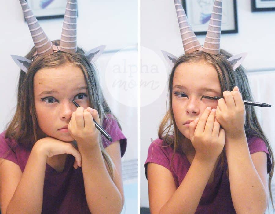 Gazelle Costume for Crazy Hair Day and Halloween (face makeup) 