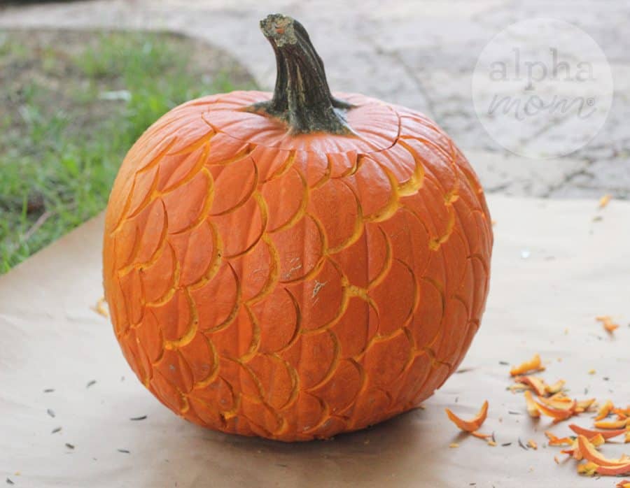 Make a Mermaid Pumpkin for Halloween! (pumpkin carved) by Brenda Ponnay for Alphamom.com