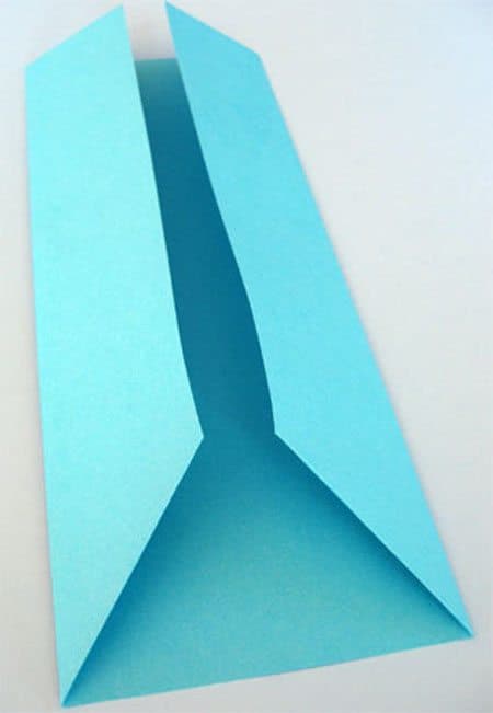 step 3 - making Origami Father's Day card (folding over)
