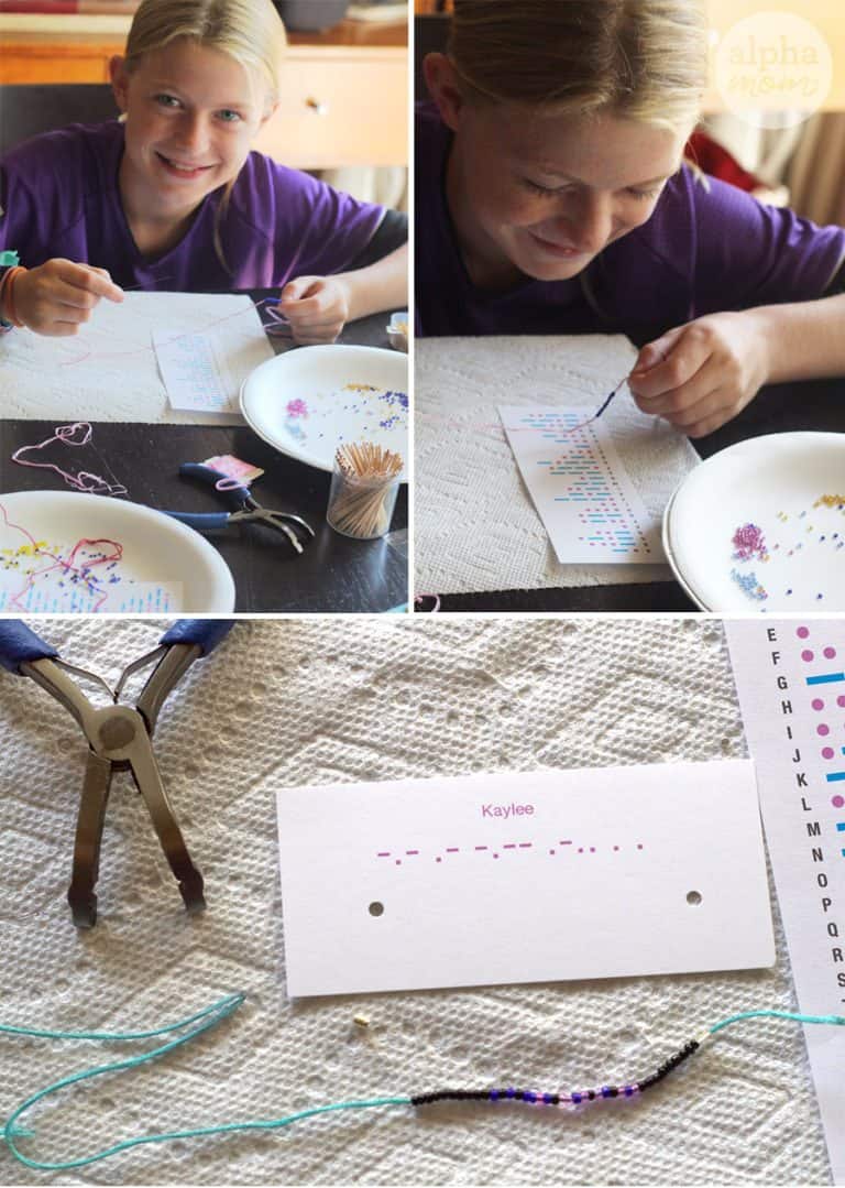Morse Code Beaded Bracelets DIY | Alpha Mom