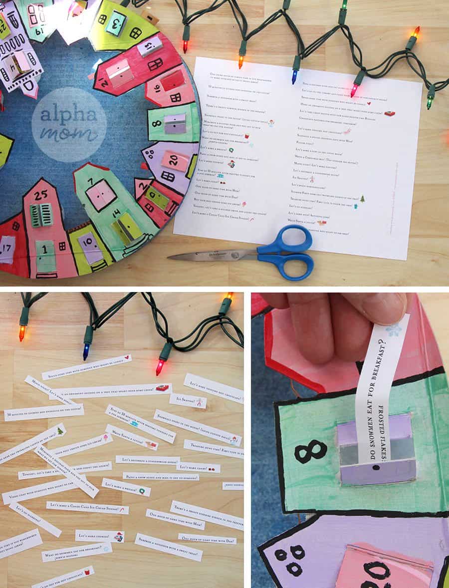 Adding hidden messages to DIY Advent Calendar Wreath for Kids 