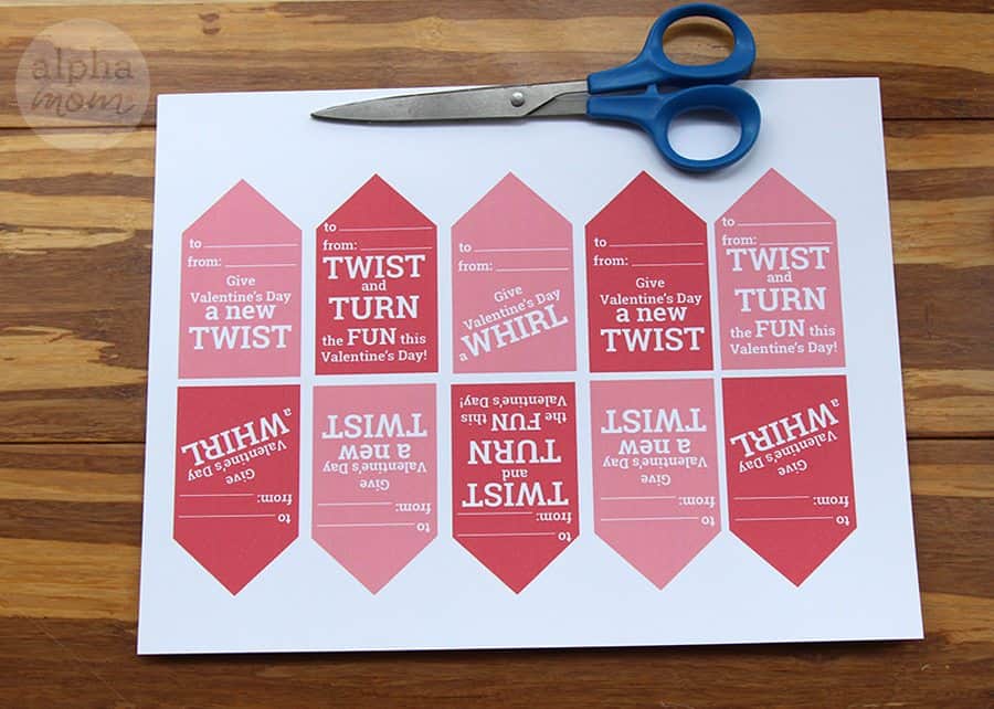 Valentines Day printables with scissors 