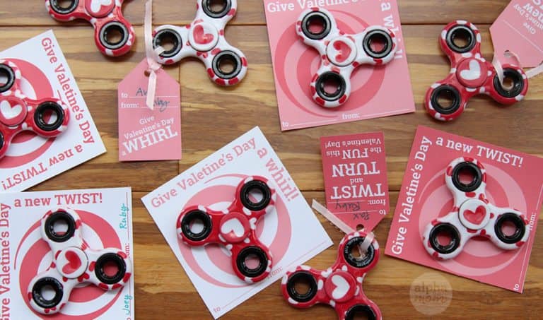 Fidget Spinner Classroom Valentines For Kids Alpha Mom