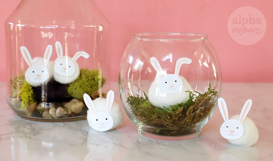 Bunny Craft: DIY Moss Covered Succulent Bunnies for Spring