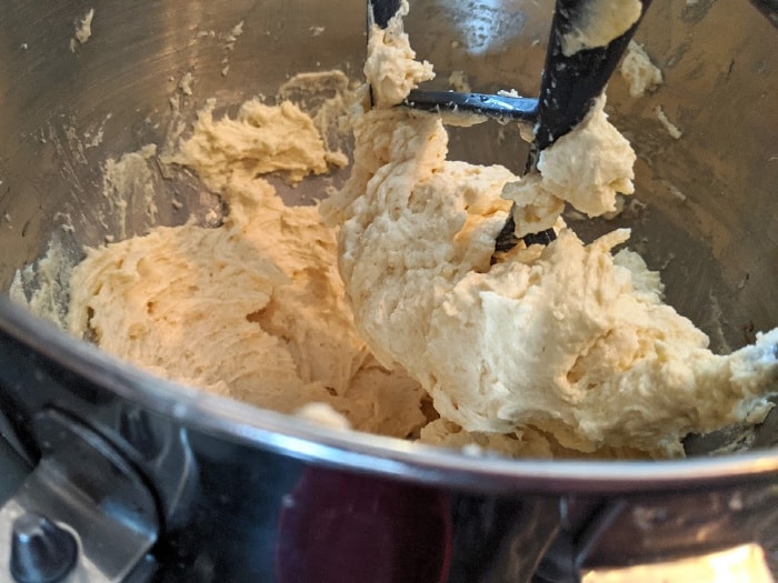close-up photo of baking ingredients in a mixing bowl