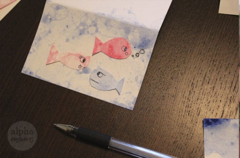 Process Art Fish Kids Crafts Bubble Fish Art for Summer | Alpha Mom